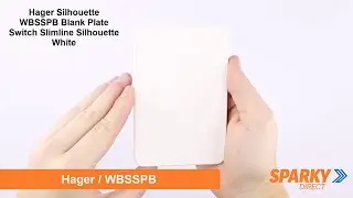 Hager Silhouette WBSSPB | Blank Plate Switch Slimline Silhouette | White