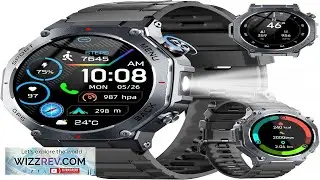 Military Smart Watch for Men Built in GPS with LED Flashlight Compass 1.43