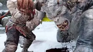 God of War 4 - Kratos vs Ogre (God of War 2018) PS4 Pro