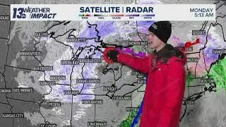 13 ON YOUR SIDE Forecast: Blizzard-like conditions throughout Monday