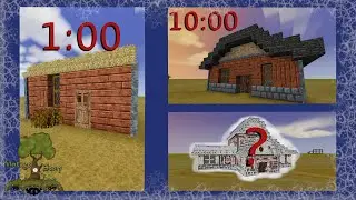 Vintage story- building a house in 1 minute 10 minutes and 30 minutes