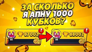 ЗА СКОЛЬКО Я АПНУЛ ОДНУ ТЫСЯЧУ КУБКОВ В БРАВЛ СТАРС!?