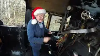 LMS Black 5 Steam loco 5025 Fireman POV on the Strathspey Railway departing Broomhill