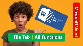 Microsoft Word File Tab All Functions | Learn Microsoft Word | Microsoft Word