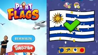 Paint Flags Negara & Dunia - Bolivia Uruguay Amerika Serikat Belize #games #study #play