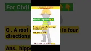 Civil Engineering||Hipped roof #objective #viral