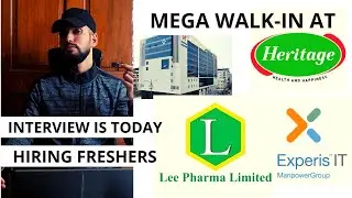 Mega Walkin Interview At Yashoda Hospital | Heitage Foods | Lee Pharma | latest jobs openings 2021