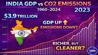 India's GDP vs Co2 Emission (1960&ndash;2024) | Economic Growth vs Climate Impact| StoryByNumbers