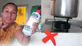 USEI ÁLCOOL EM GEL NO FOGAREIRO