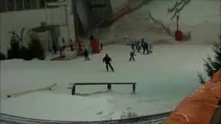 Maxwell goes skiing indoors at the Snow Factor, Glasgow, Scotland