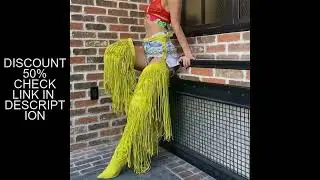 2025 Fashion Ladies Over Knee Belt Tassel Boots Autumn Winter Snake Pattern Street Sexy Boots Stilet
