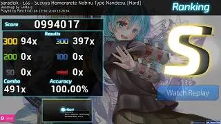 Osu!mania - 166 - Suzuya Homerarete Nobiru Type Nandesu [Hard 4k] 994,017 SS
