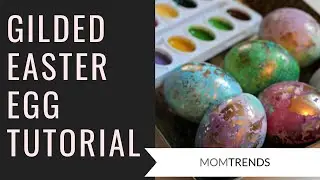 DIY Watercolor and Gold Gilded Eggs