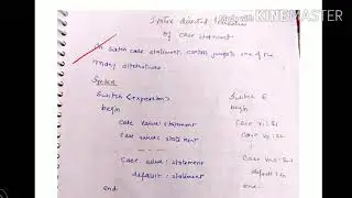 SDT of case statement - lecture 69/ compiler design