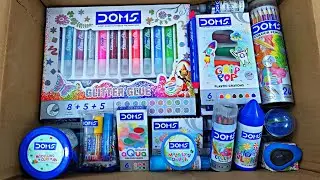 Unboxing Ultimate DOMS Stationery, Water Colour, Eraser, Geometry Box, Pencil, Wax Cryons, Pen, etc 