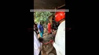 A segment of the under-construction elevated corridor collapsed from the girder at Guirim