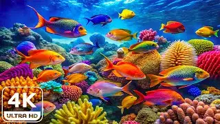 4K Ocean Life 🐟 Vibrant Fish Swimming 🐠 Relaxing Sounds For Stress Relief