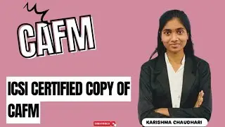 ICSI CERTIFIED COPY OF CAFM | CS EXECUTIVE | #csexecutive #icsi  #certifiedcopyoficsi