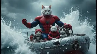 SuperCat Rescue All The Kittens And People| Episode 1|#catsjourney #shorts #cutecat #ai #catshorts