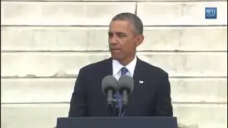 Obama speaks on MLK 'Dream' anniversary