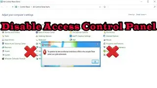 How To Disable Control Panel in Windows 7 Group Policy