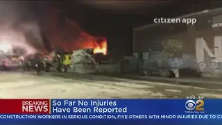 Cement Trucks Catch Fire In Brooklyn