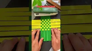 How to Make a Beautiful Paper Weaving Boat | Easy DIY Craft #shorts