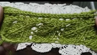 Knitting the leaf stitch in its most beautiful form