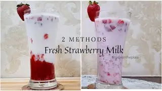 strawberry milk korean style/Real strawberry milk/fresh strawberry milk/korean strawberry milk