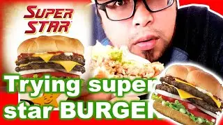 TRYING SUPER STAR BURGER | BY HARDEE'S