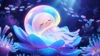 (No Ads) Sleep Instantly with Deep Sea Jellyfish 🌌 Relaxing Piano Music for Deep Sleep & Relaxation