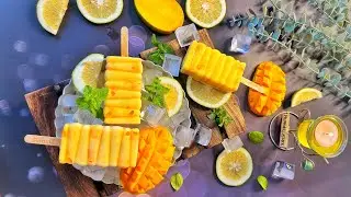 Healthy Mango Lassi Popsicles | Easy Summer Recipe | 4 Ingredients Healthy Dessert #cookwithdipali