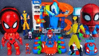 Unboxing Marvel Spiderman Review Toys | Team Split Racer Transforming Racing Car | Spider Man Mask