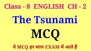 the tsunami class 8 mcq | class 8 english chapter 2 mcq | class 8 the tsunami mcq