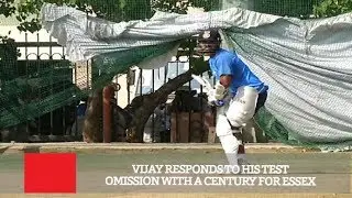 Vijay Responds To His Test Omission With A Century For Essex