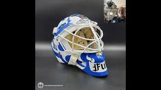 Game Worn Exchange: Grant Fuhr Game Worn Goalie Mask 1992-93 Toronto Maple Leafs Greg Harrison