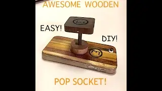 DIY AWESOME Wooden Pop socket! - How To! | Walnut and maple!