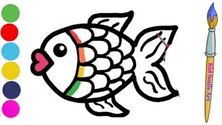 How to draw cute fish|Drawing|Easy drawing for kids 