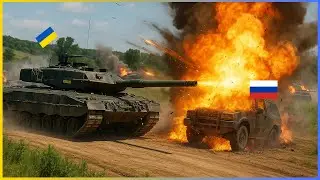 Leopard 2 Ambush: How One Ukrainian Tank Destroyed an Entire Russian Armored Column in 4 Minutes