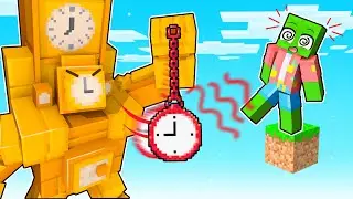 One Block SKYBLOCK with TITAN CLOCK MAN in Minecraft!
