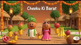Cheeku Ki Barat 🤎🥁 | Hindi Kids Song | Sapota Cartoon | Fruit Ki Barat | 3D Animation