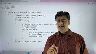 21 User Input in Java | 2D Array Program | Java Programming Language | Kumar Kaushik | @ZealEducates