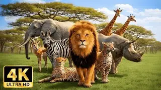 🌿 4K Animal Kingdom 🌍 Tranquil Wildlife Exploration with Calming Music...