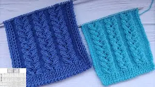 Cable Stitch Knitting Pattern | Zopfmuster stricken| Punto trecce ai ferri| Punto Trenzas dos agujas