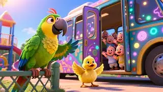 Talking Parrot With Baby 🦜 | Fun Animal Sound Song for Kids | Playful Nursery Rhyme