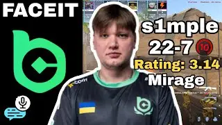 s1mple PLAYS FACEIT LVL 10 Mirage (22-7) S1MPLE Highlights! CS2