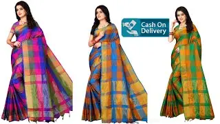 New Sarees Collection 2019|  Latest Cotton Silk Sarees With Price | Cash On Delivery Sarees|