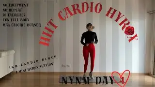 HIIT Cardio X HYROX 🏃‍♀️ 🔥 🏁 |  20 MIN | Home Workout |High Calorie Burn |No Equipment | DAY 4 NYNM