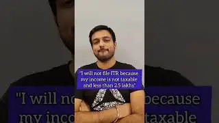 Why you should file ITR even if your income is in non taxable bracket? #shorts
