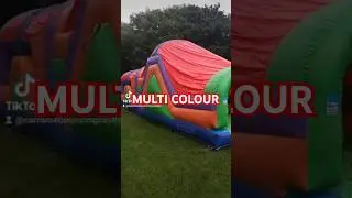 MULTI COLOUR OBSTACALE COURSE BOUNCING CASTLE COMES WITH DISCO LIGHTS AND BLUETOOTH SPEAKER 💖 ❤️